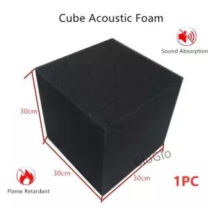 1PC 30x30x30cm 큐브 음향 폼 필 블록 코너베이스 트랩 액세서리 사운드 흡수 스폰지 난연