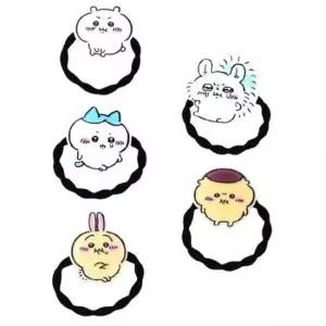 아크릴머리끈 머리방울 치이카와 캐릭터 아크릴 머리끈 6P 고무줄 헤어끈