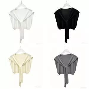 LM-0970 4color 레이어드 어깨숄 가디건 페이크