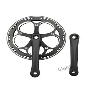 52T 단일 속도 170mm 도로 자전거 접이식 크랭크 셋 알루미늄 합금 세트 체인 휠 스프로킷 기어 액세서리
