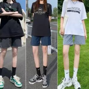 [하프클럽/]데님팬츠 여름청바지 팬츠 청 여름 하이웨스트 데님 5부 반바지