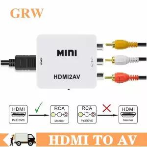 모니터연결케이블 연결선 HDMI-RCA AVCVBS 어댑터 HD 비디오 컨버터 박스 AVCVSB LR 1080P 미니 HDMI-AV NT