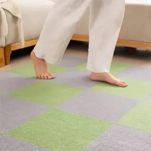 자유 조합 카펫 소음방지 타일형 바닥 패브릭 블럭 러그 30x30cm 생활 보호 거실 매트 세척 간편 공간