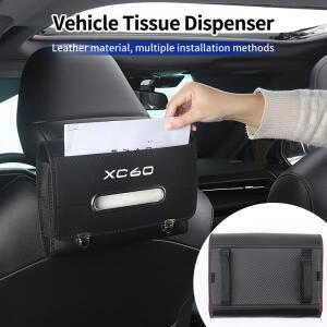 자동차 스티커 스판 직물 가죽 차량 시트 티슈 디스펜서 볼보 호환 XC60 C30 T6 S60 C70 V70 V60 V50 S80 S
