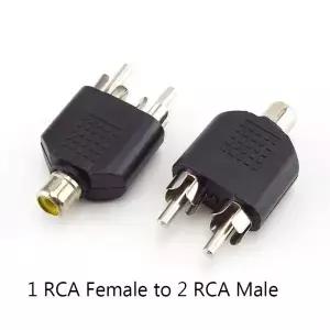 컴퓨터 TV MP3 용 오디오 변환기 플러그 Y 스플리터 커넥터 1 RCA 암2 수 어댑터