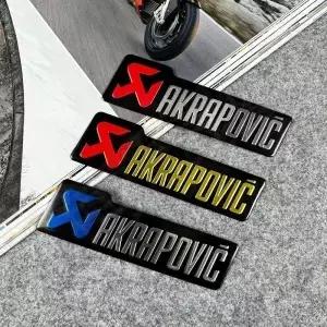 Akrapovic 오토바이 배기 파이프 수정 액세서리 금속 알루미늄 라벨 데칼 장식 스티커