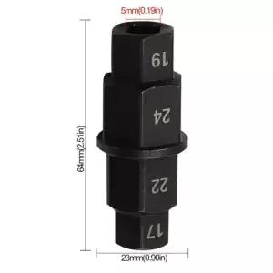 4in1 오토바이 육각 액슬 공구 17mm 스핀들 소켓 렌치 3/8인치 드라이브 앞뒤 바퀴 제거