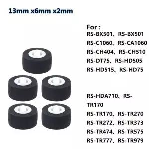 RSCH770 RSBX501용 5x 검정색 고무 베어링 롤러 가이드 풀리 휠 핀치 13x6x2mm