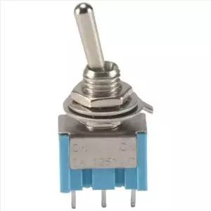 ghted 10개입 SPDT 미니 토글 스위치 3핀 2단계 ON/ON 6A 125V AC MTS102