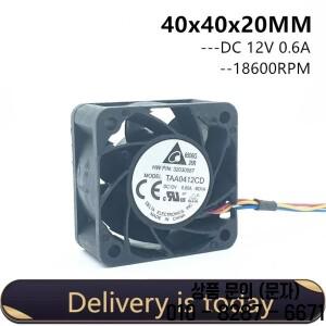 파델타 TAA0412CD 40x40x20MM 40mm 서버 팬 인버터 컴퓨터 CPU 축류 블로워 냉각 DC 12v 0.6A 4PIN