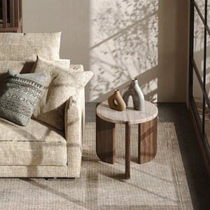 천연대리석 01 월넛 50x50cm 원테이블 피너클 Platner 인테리어테이블