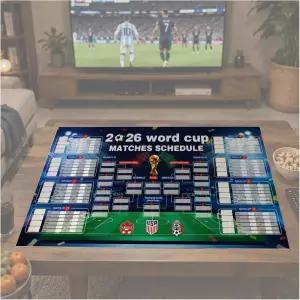 SHINETEC 2026 축구 토너먼트 일정 30 x 2 48개 팀 브래킷 및 경기 추적기 팬들을 벽 차트 시청 파티 장