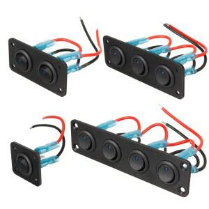 자동차릴레이 토글 스위치 패널 로커 트럭 보트 블루 14 12V LED 해양 USB RV