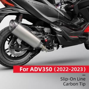 ADV350 ADV 350 슬립온 풀 모터사이클 배기 시스템 카본 레이싱 파이프 2021-2023