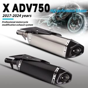 XADV X ADV-750 바이크 오토바이 배기 시스템 미들 링크 파이프 카본 파이버 머플러 (DB 킬러 포함) 2019-2