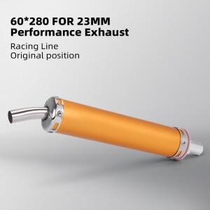 60x280mm 범용 투스트로크 스쿠터 더트 바이크 레이싱 배기 머플러 2행정 바이크 오토바이 파이프