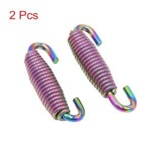 Uxcell 바이크 오토바이 배기 머플러 파이프 회전 스프링  스테인레스 스틸 길이 45mm 2개