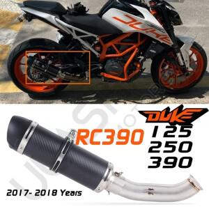 DUKE 200 250 RC 390 바이크 오토바이 슬립온 전체 배기 이스케이프 머플러 시스템 미들 링크 파이프
