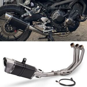 MT-09 FZ-09 XSR900 헤더 2021-2026 바이크 오토바이 배기 시스템 프론트 링크 파이프 머플러