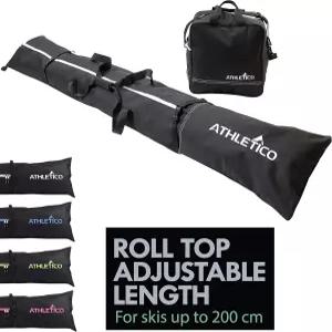 Athletico 스키 가방 및 부츠 콤보 - 항공 여행용 최대 200cm 맞는 패딩 없는 스노우 남성 여성 성인
