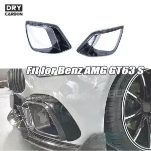 AMG GT63 GT63S 세단 19-23 드라이 카본 파이버 프론트 범퍼 에어벤트 트림