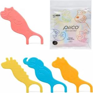 Piico 무향 치실 불소 무첨가 듀얼 라인 픽 알록달록한 스틱 디자인으로 즐기는 구강 관리 치실기 잇몸