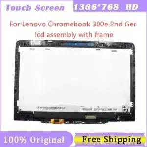 레노버 300e 크롬북 2세대 81MB 81QC 82CE용 11.6인치 노트북 터치스크린 LED 디스플레이+프레임+보드