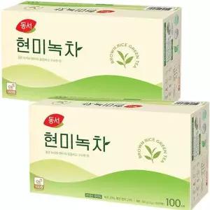 동서 현미녹차 100T X 2개 기호성차 티백차