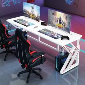 2인용 게이밍데스크 컴퓨터책상 PC 더블 워크스테이션 방 선반 사무용 책상