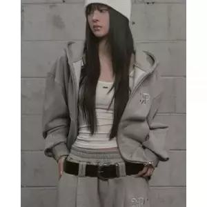 매장정품 KHAKIPOINT Steel Stud Hood Zip-Up (gray)