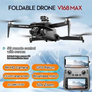 2025 V168 MAX 전문가용 드론 8k 카메라 GPS 자동 복귀 5G  브러시리스 360 ° 스마트 장애물 회피 UAV