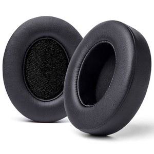 WC PADZ STUDIO 2 & 3 - BEATS 2 3용 유선 및 무선 이어패드 | WICKED CUSHIONS 제조 SOLO(B0501 B0500)에는 장착되지 않습니다. PU 가죽 강화 폼 더 강한 접착제 블랙