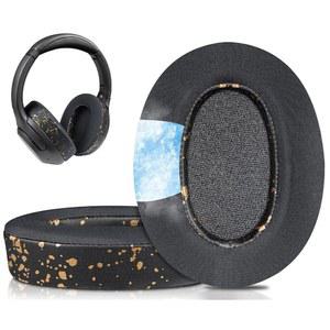 SOULWIT 쿨링 젤 교체용 이어패드 (SONY WH-XB900N / WH-CH710N WH-CH720N WH-RF400 MDR-RF895RK 헤드폰용) 고밀도 폼이 적용된 쿠션 - 블랙 골드