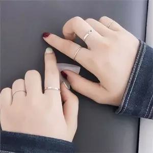 여성 열손가락 반지 여성 레이어드 반지 포인트 데일리 우정 약지 마디-WFPYCJB