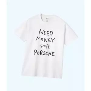 GILDAN Gildan X 빈티지 컬렉션 NEED MONEY FOR PORSCHE 티셔츠 상의 HA00 5063409