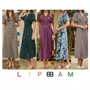 [Lipbbam] 립밤 바하마 프릴 플레어 랩 원피스 1종