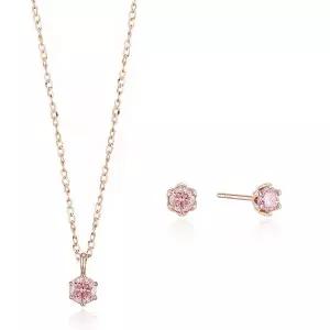 [로이드](센텀시티점)0.09ct 솔리테어 핑크 다이아 14K 귀걸이·목걸이 세트 LNF26011D LPFQ1008D