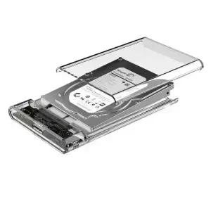 투명 2.5인치 SATA 외장 하드 드라이브 케이스 USB 3.0 고속 SSD HDD 인클로저 노트북 데스크탑용 공구