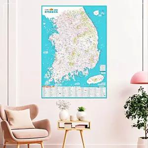 IOWF5233D 대한민국 캠핑 지도 한국 장 전국 59x84cm GDM 안내