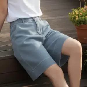 친절한탄씨 여성빅사이즈청바지 여성 뒷밴딩 데님 연청 5부 고무줄 쿨링 여름 리오셀 와이드 청반바지