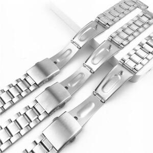 스테인레스 스틸 시계 밴드 유니버설 스트랩 접는 안전 버클 여성용 팔찌 Strap18mm 20mm 벨트 액세서리
