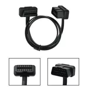 30/60/100CM 평면+얇은 면사형 16핀 소켓 OBD OBDII 남성-여성 자동차 스캐너 연장 케이블 커넥터