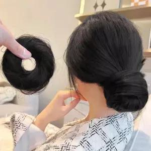 올림머리 똥머리 당고머리 곱창가발 뷰티 곱창밴드 만두머리 가발(블랙)