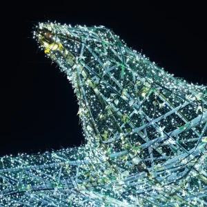 [은하수] 1000구 녹색선 LED 백색 지니전구(100m) (전원잭포함)