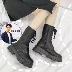 지금 필요한 키높이 아웃솔 LU65 미들부츠 미들워커 레이스업워커 어글리