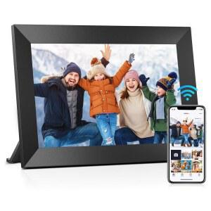 UHALE 10.1인치 디지털 액자 32GB 저장 공간 지원 SD 카드 1280X800 HD IPS 터치 스크린을 갖춘 전자 사진 어디서나 즉시 안전하게 추억을 공유하고 소원을 전하세요