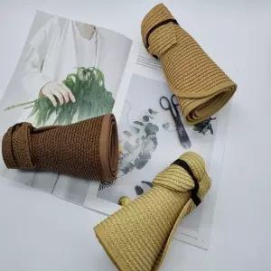 리본 돌돌이 썬캡 연베이지