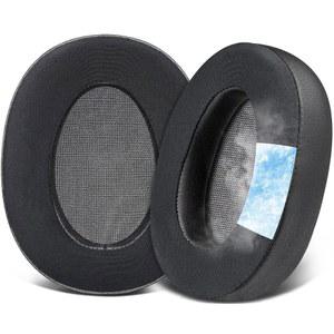 소니 WH-H900N용 SOULWIT 쿨링 젤 교체용 이어패드 쿠션 (높이).EAR ON 2) & MDR 100ABN (하이파이어 온) 노이즈 캔슬링 오버이어 헤드폰 차단 폼이 포함된 - 블랙