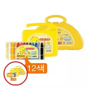 헤이지 C0311 크레용 노랑병아리 12색 돌아기크레파스 유치원크레파스 아기크레파스