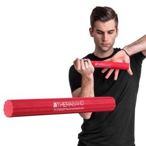 테라밴드 FLEXBAR 저항 바 물리치료 굴곡 팔꿈치 손목 빨간색 | 물리치료용 굴곡 치료 손목 및 전완 운동용 미끄럼 방지 그립과 컴팩트한 디자인